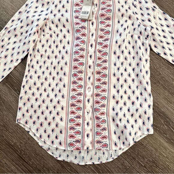 Boden Paisley Pattern Print Linen Shirt - Picture 5 of 11
